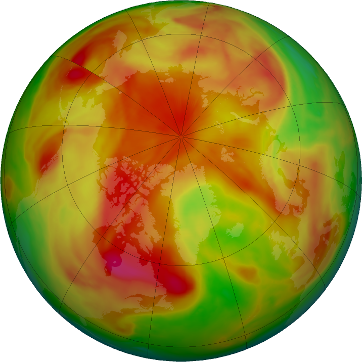 Arctic ozone map for 23 April 2024